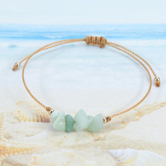 Gemstone Bracelet Women Men Adjustable Braided Crystal Bracelet Boho String