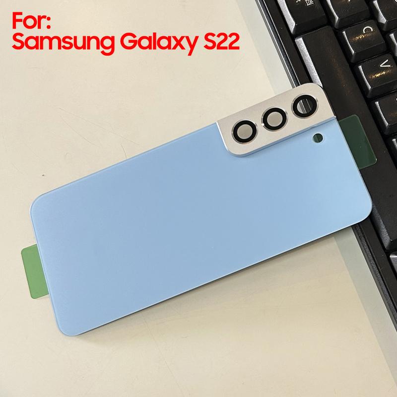 Glass Housing Back Cover Cases For SAMSUNG Galaxy S22Plus S22+ S22 Phone Rear Battery Door Phone Cover Back Cover with Tool