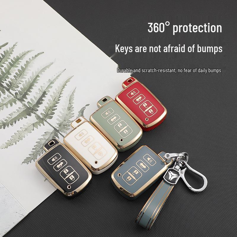 Toyota Key Case for 13th Gen Crown, Reiz, Old Prado, Land Cruiser, and Ruis - Women's Shell Buckle