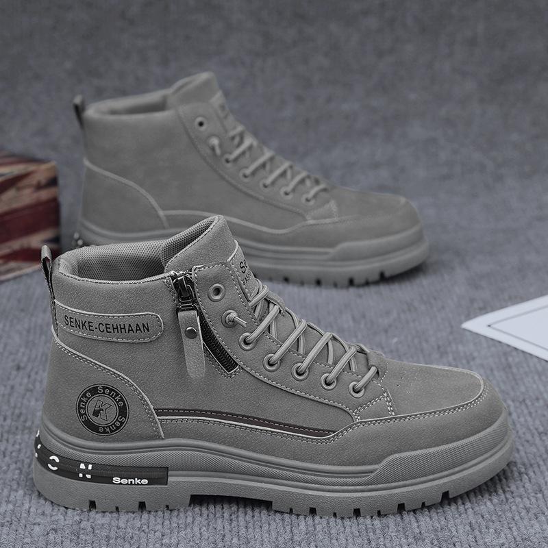 

Fashion Men High Top Boots 2025 Autumn Outdoor Ankle Boots Comfortable Casual Male Ankle Boots Hiking Outdoor Sneakers Botas Para Hombre 44