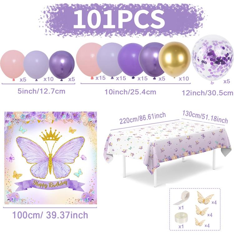 

Фоновая скатерть с изображением бабочек, набор воздушных шаров, розовая бабочка, декор для дня рождения, товары для вечеринки по случаю рождения ребенка