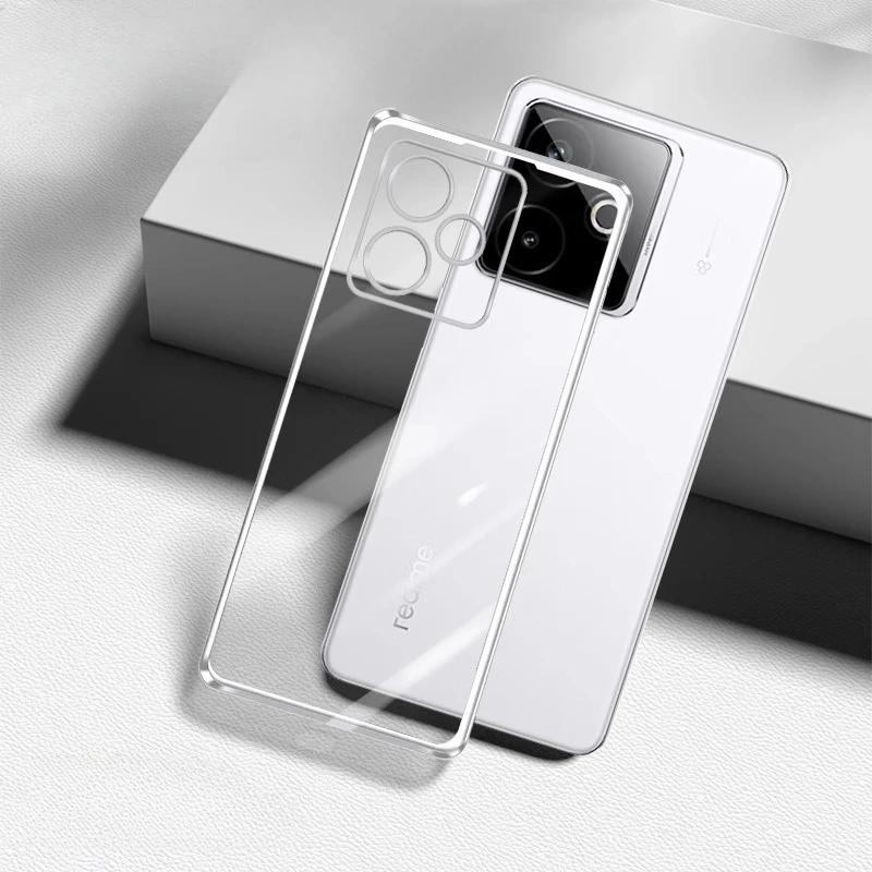 Miękkie etui z ramką platerowaną dla Realme GT 7T 7 T Odporne na wstrząsy Elektroplaterowane Silikonowe TPU Bumper Pokrowiec na telefon dla Realme GT7 T 7Pro