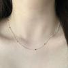 S925 Rainbow Round Bead Necklace - Girls' Niche Design, Personality Ins Style, Dopamine Candy Layered Necklace