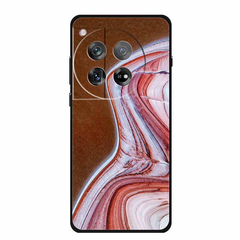 Marble Shell For OnePlus Ace 3 3 Pro Case Luxury Protector Soft Silicone Phone Cover for OnePlus 12R 12 R Colourful Black Fundas