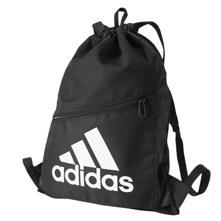 adidas Large Logo Print Training Drawstring Backpack Unisex Backpack Black GN8875
