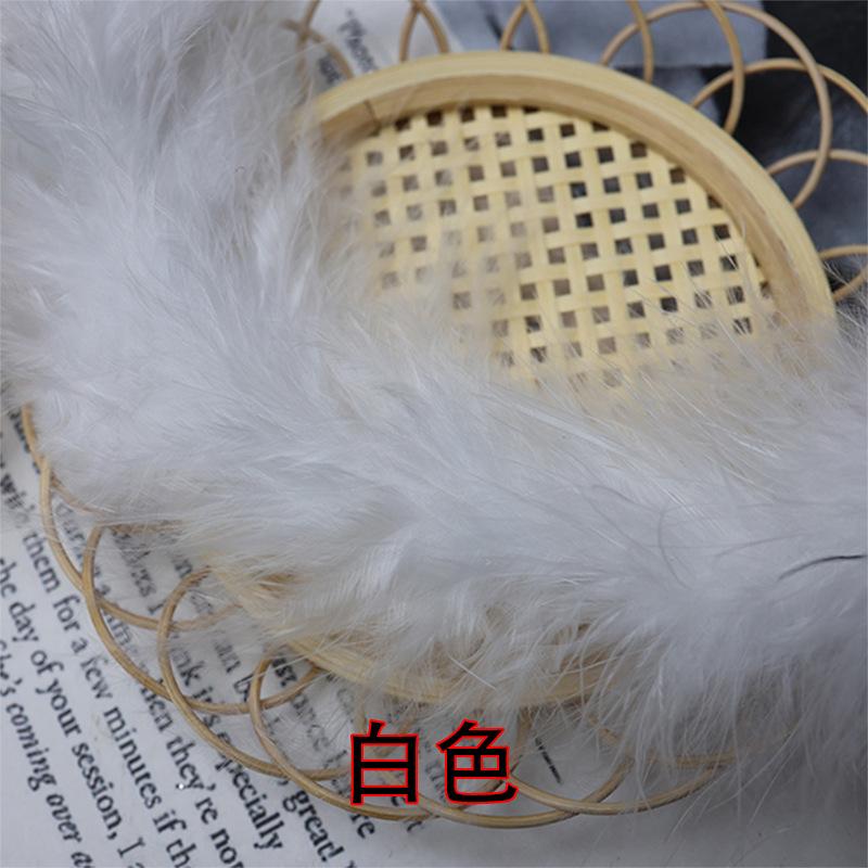 

Plush Feather Strip Turkey Top Diy Feather Ornament Stage Performance Wedding Clothing Accessories Decoration