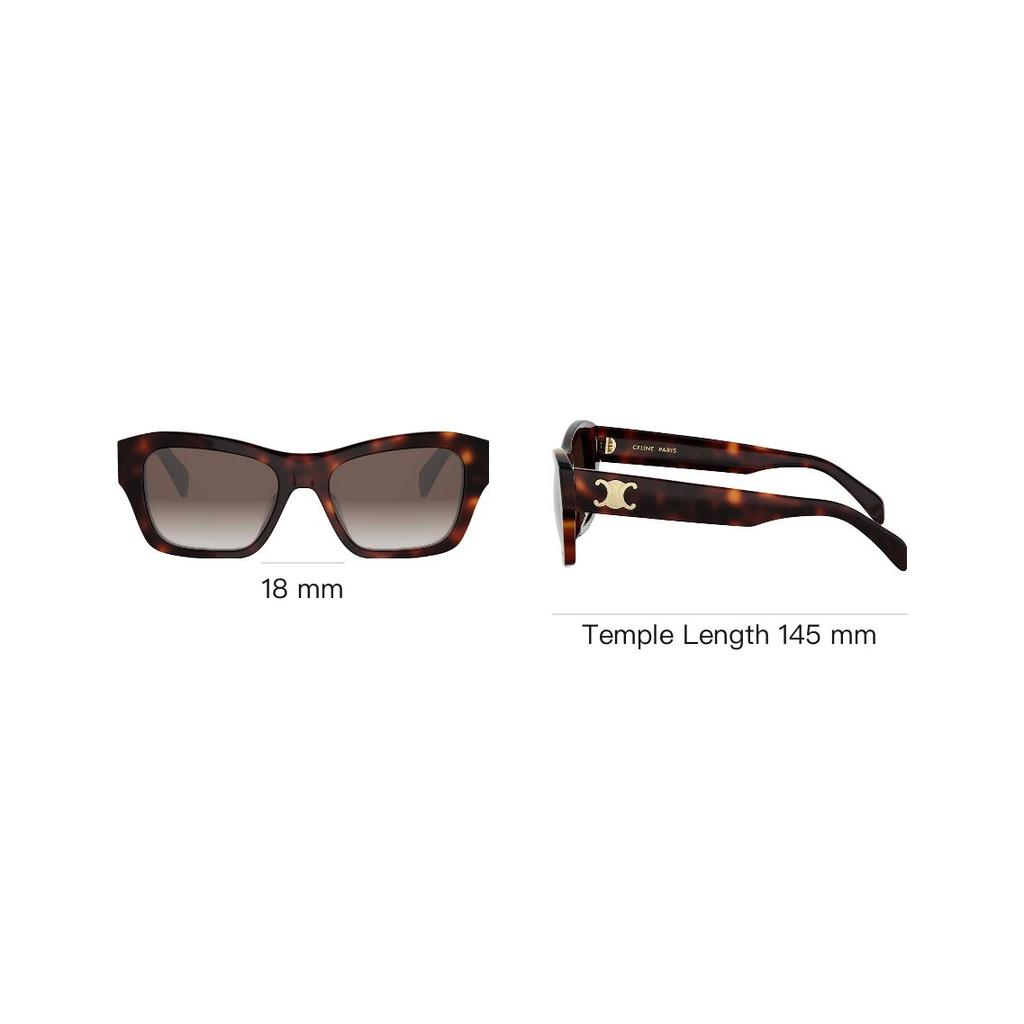 Celine Unique Design Acetate Butterfly Sunglasses Women Sunglasses Havana CL40330U52F