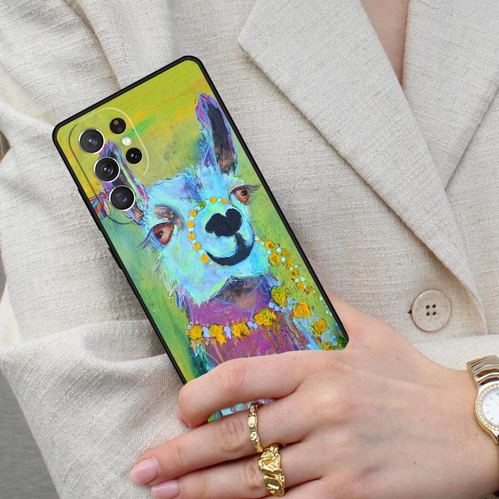 Llama Alpaca pattern Cell Phone Case for Samsung Galaxy S26 Ultra S25 S24 S23 S22 S21 S20 Note10 Cover