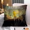 Game L-ittle N-ightmares Cushion Cover Car Throw Pillow Case For Sofa Car Christmas Gift 40x40cm 45x45cm