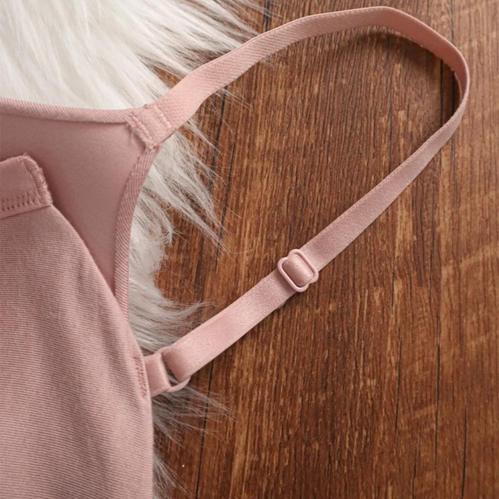 New Seamless Women's Underwear Sexy Deep V Push Up Bra Wireless Caramel Color Lingerie Adjustable Strap Comfort Brassiere