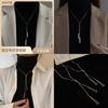 Fashionable Geometric Triangle Sweater Chain For Women Ins Metal Style Long Necklace