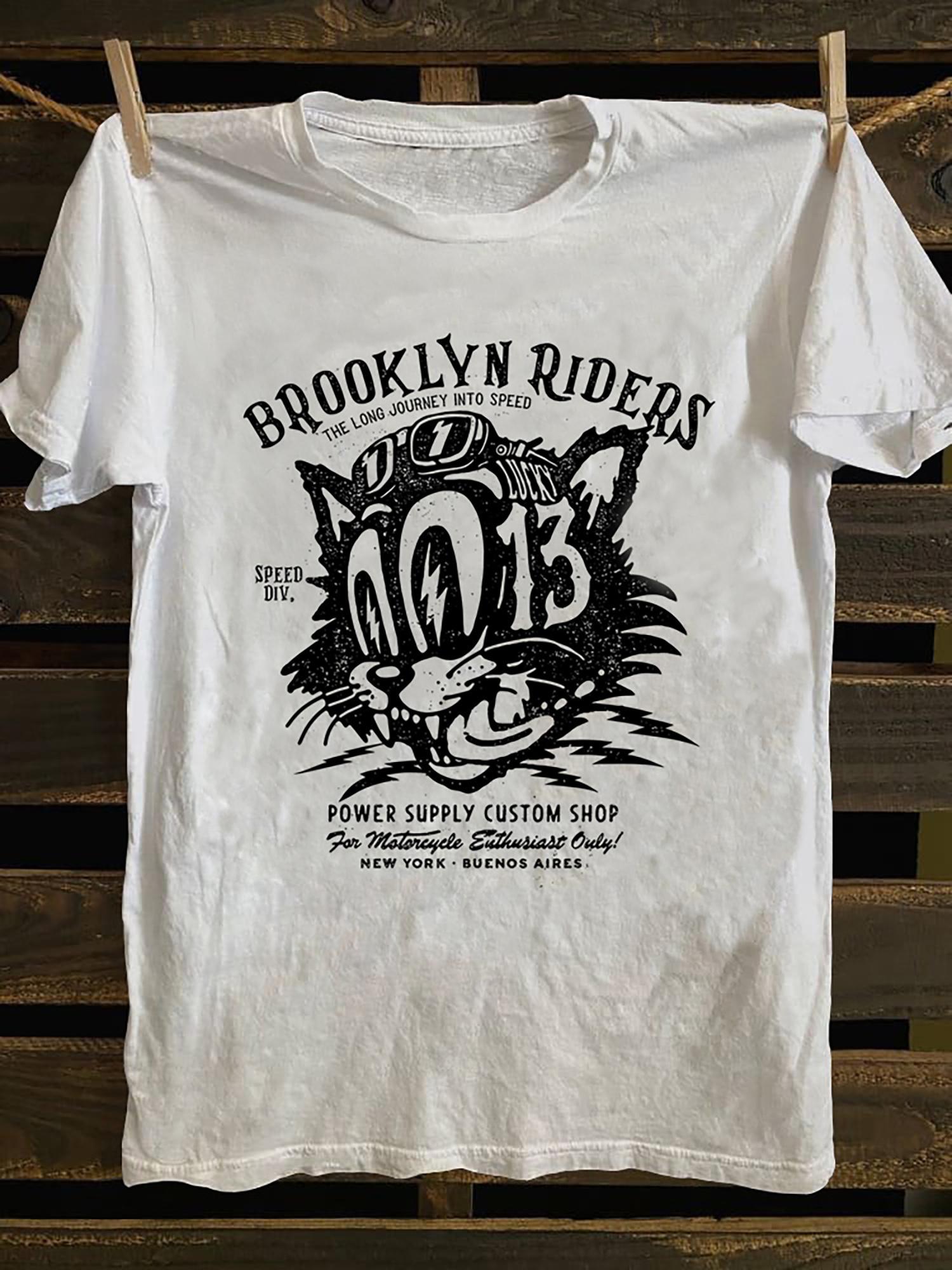 Men S  Brooklyn Rider  Graphic T-Shirt - Made of Soft L
