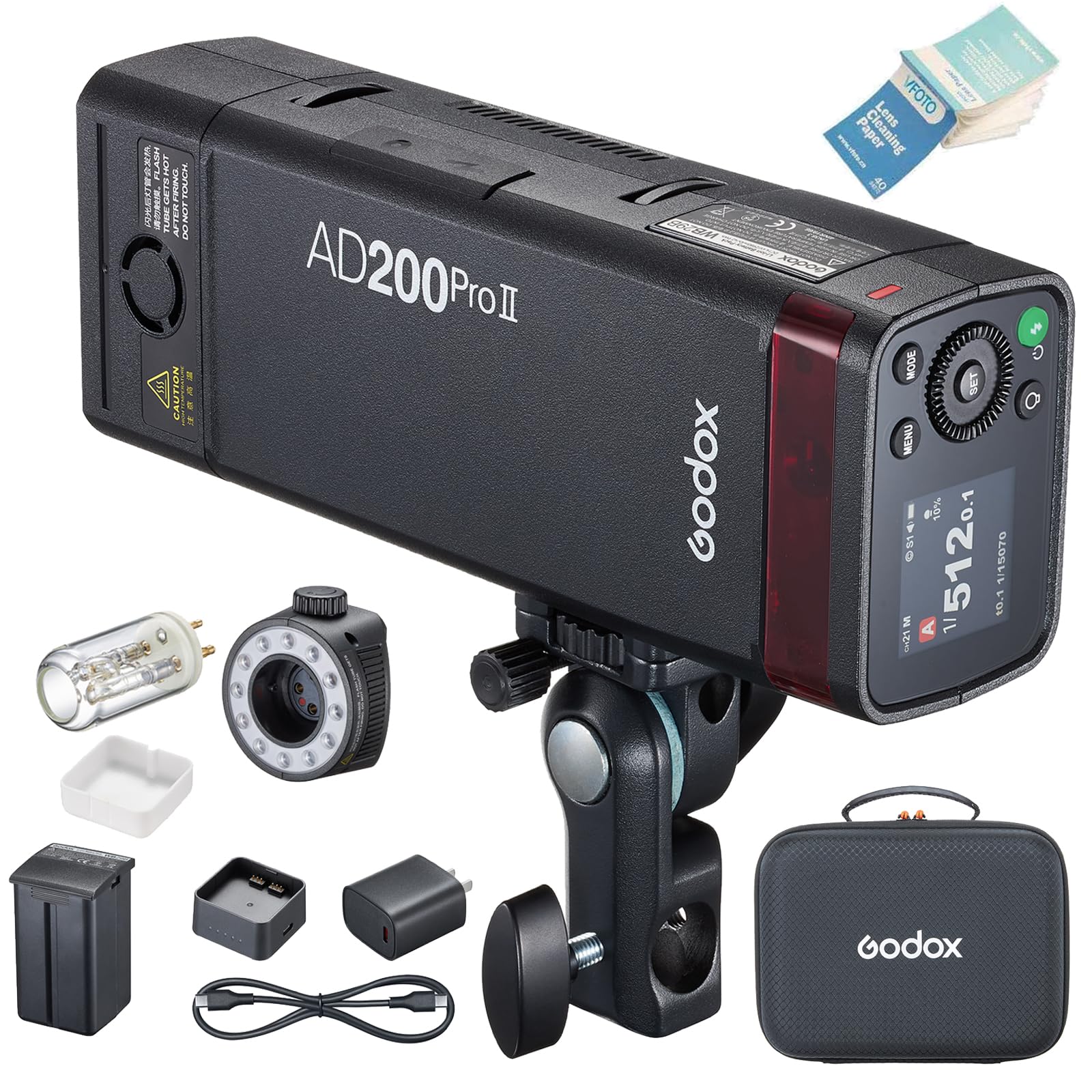 

Authorized Godox AD200ProII AD200Pro II Pocket Flash Strobe 200Ws TTL HSS High Speed Sync Wireless [Godox Dealer] 1/8000s Built-in 2.4G