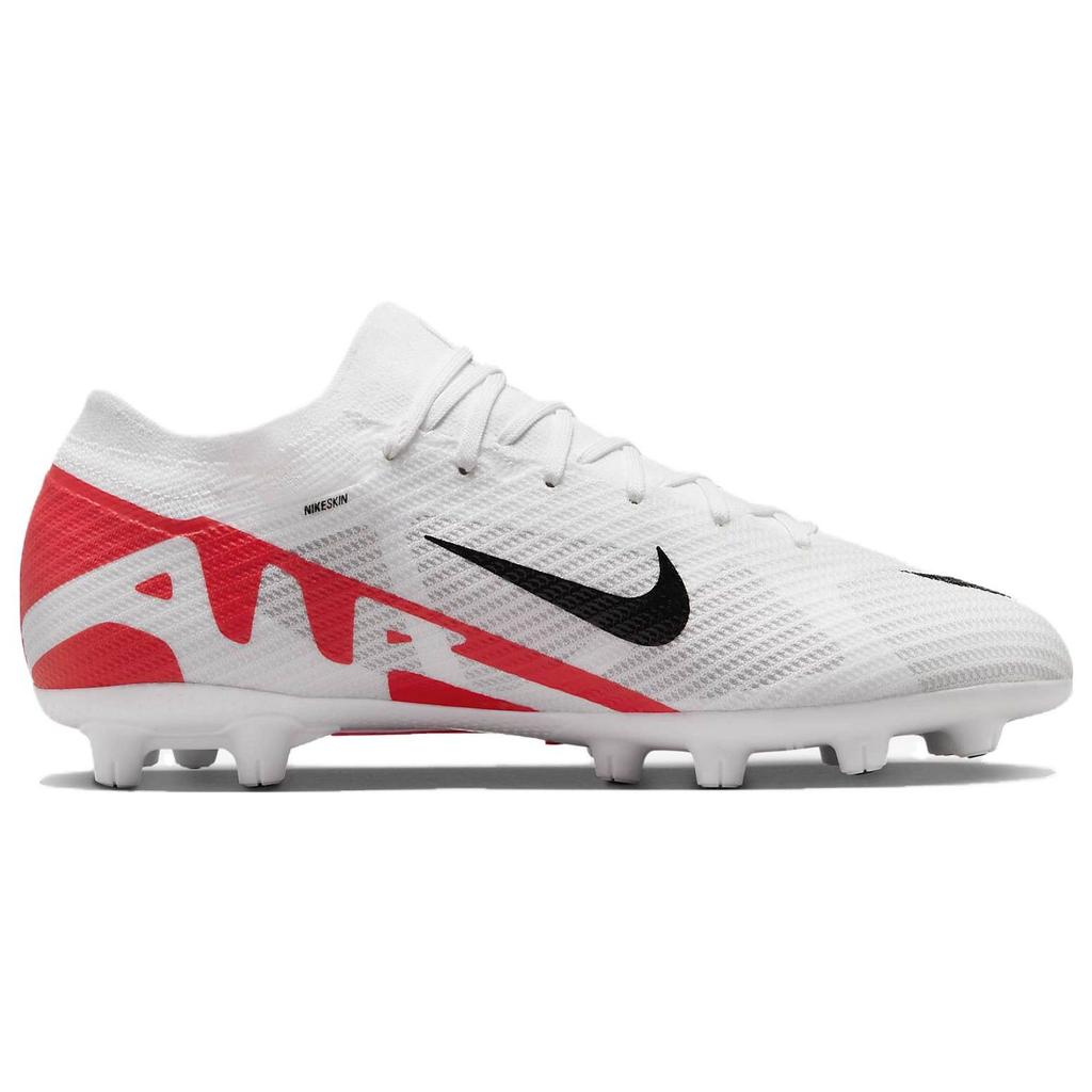 Nike Mercurial Vapor 15 Pro Round Toe Lace-Up HG (Rubber Short Studs) Durable Soccer Shoes Unisex Soccer Shoes White Red DJ5602-600