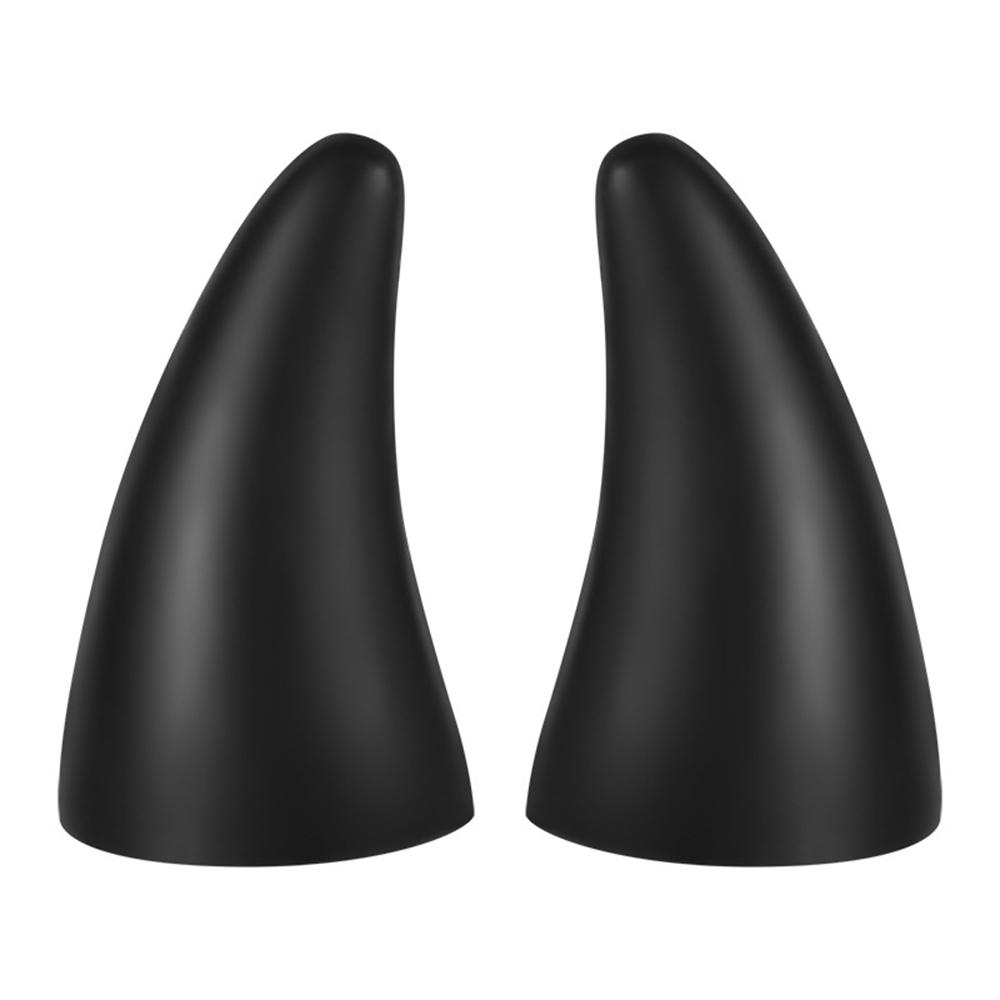 

2Pcs Red Bull Sticker Devil Horn Antenna Car Roof Stickers Decor Front Rear Bumper Stickers Black