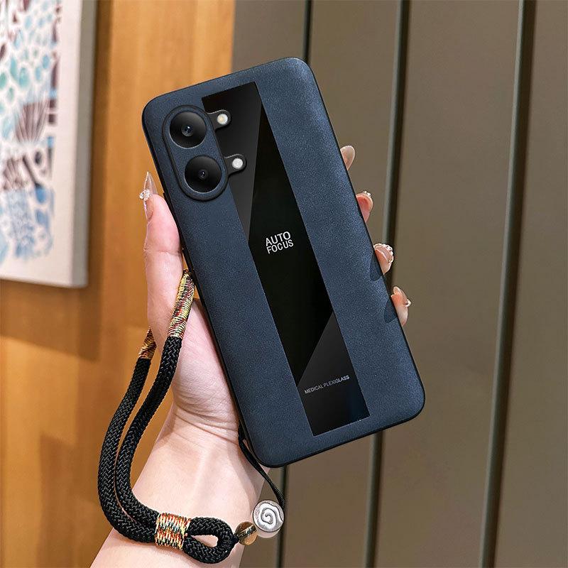 Sheepskin Leather Carbon Fiber Texture Pattern Case For Poco X8 ProMax F8 Ultra X/M/F 7 6 Pro Hypercar Design Protect Back Cover