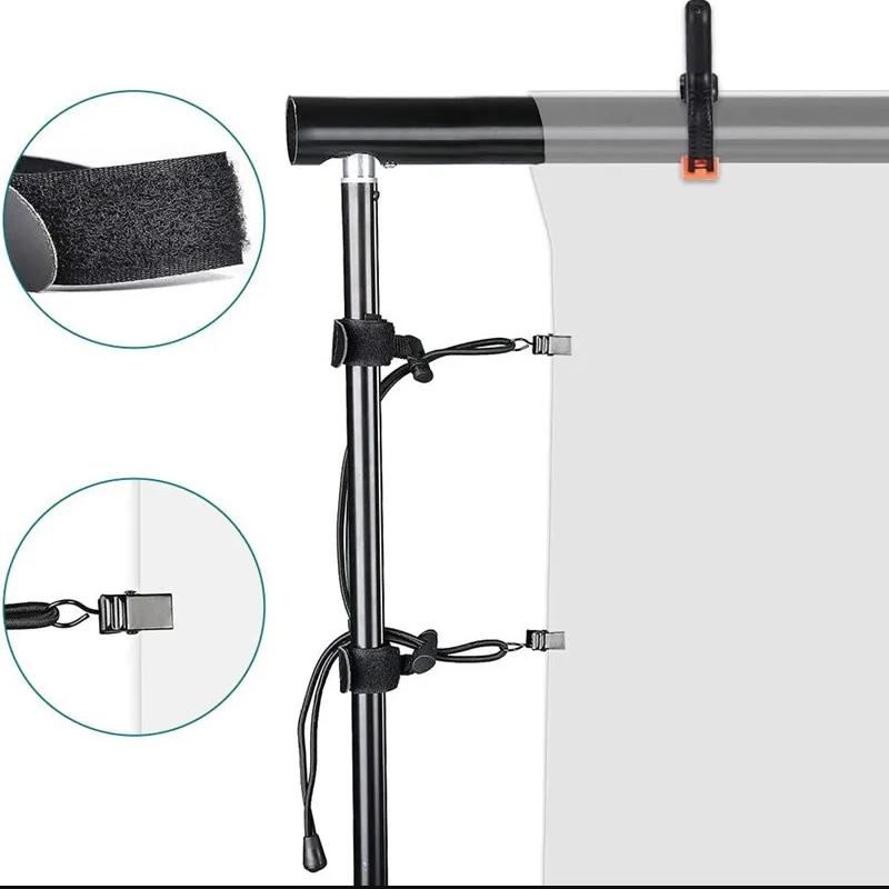 2/4Pcs Multi-Functional Photography Background Cloth Clips - Elastic Nylon Backdrop Fasteners, Windproof Holder for Clothes