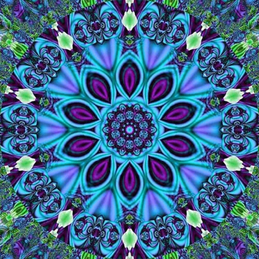 Round Diamond 5D Diamond Painting Mandala Kaleidoscope Full Diamond Embroidered Mosaic Home Decoration Christmas Gift