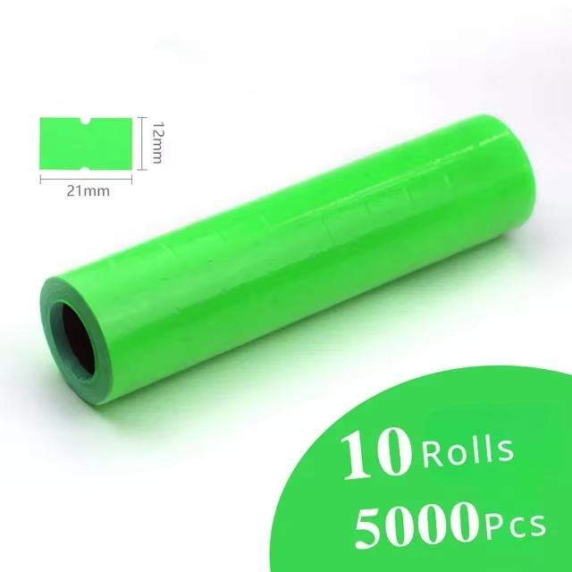 10 Rolls Price Label Tag for MX-5500 Price Gun Label Sticker, 5000pcs White and Color Retail Shop Price Gun Label