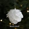 WTEMPO White Petal Christmas Glitter Round Foam Balls Store Window Display Christmas Tree Hanging Ornaments Perfect for Halloween New Year Wedding