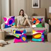 Abstract Curve Colors Pillow Case Sofa Living Room Bedroom Double-Sided Printing Square Cushion Nap Time Pillow Case