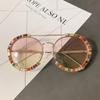 Zircon Oversized Diamond Sunglasses Luxury Round Rhinestones Sun Glasses Women Clear Eyeglasses Shades For Women  Feminino
