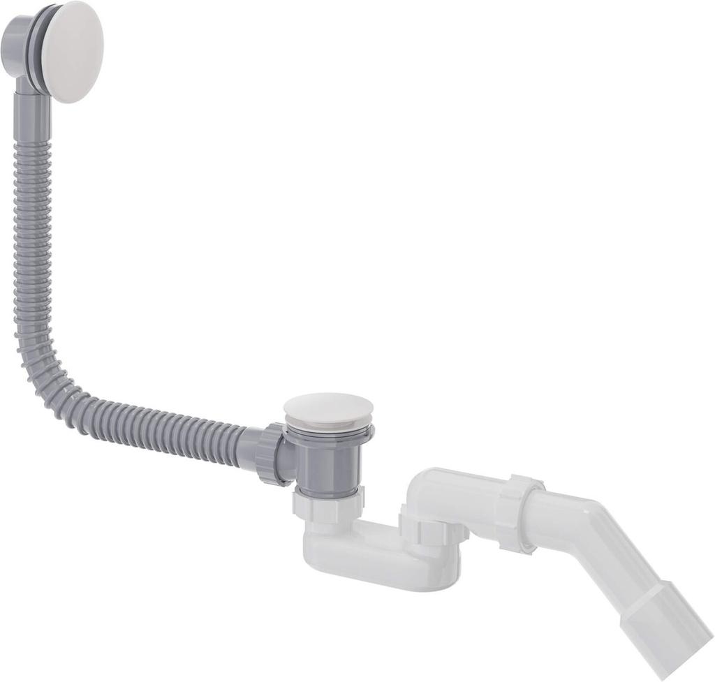 Click-clack Bathtub Siphon, Bianco