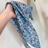 3pcs/set Colorful Floral Neck Scarf Thin Fabric Flower Square Headband Printed Headscarf  Holiday