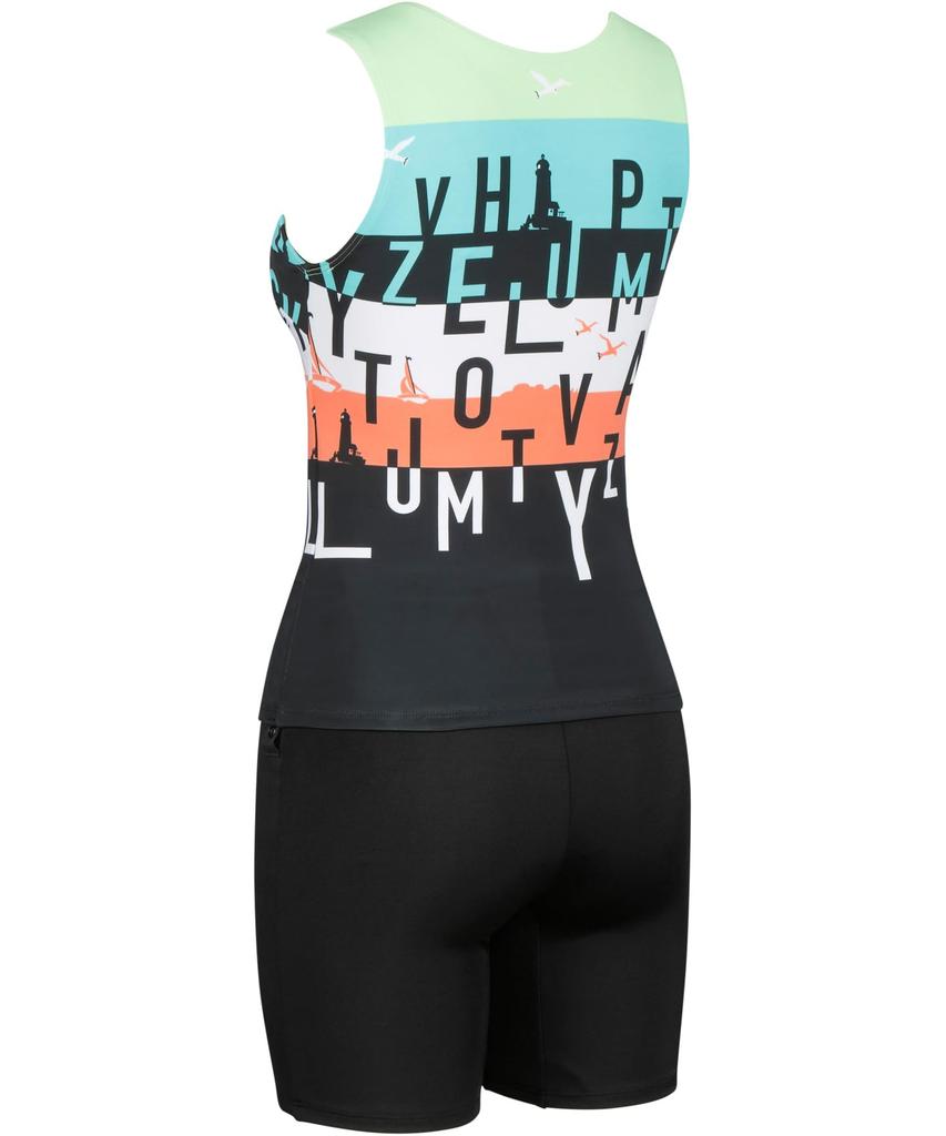 Wacoal Swimwear SWS111 Flattering Body Lines and Length Fits up to Size Plus Size Fitness Size 11 Women's Full-Shape Swimsuit, [Tummy, Back, Hips,