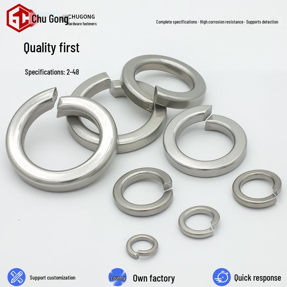 High-Strength 304 Stainless Steel Anti-Corrosion Rust-Proof Spring Washer