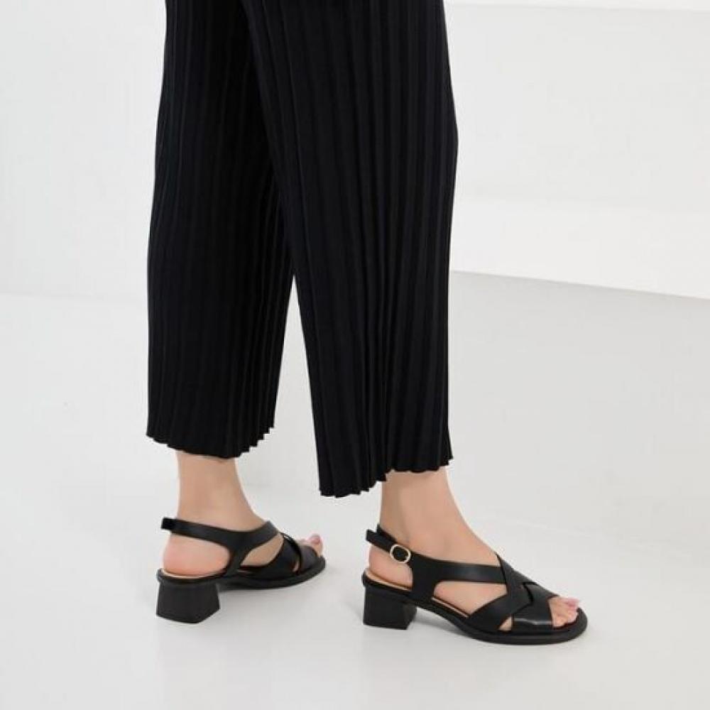 Jisyu Coily Chunky Heel Strap Sandals 5cm