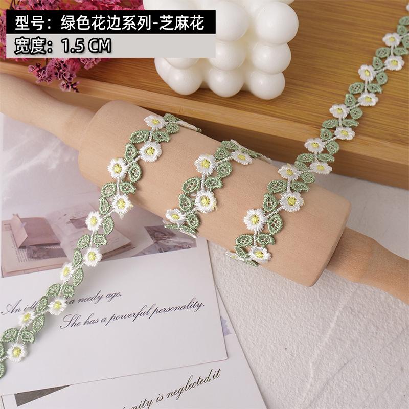 Flower Embroidered Lace Trim Ribbon For Crafts Dress Cheongsam Decoration Scrapbook DIY Materials Needlework Sewing Accessories
