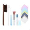 18x Jewelry Cleaning Set Polish Cloth Pin Big Small Hole Brush Cleaner Tool Crevice for
