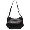 VIVIENNE WESTWOOD Charm Frame Python Effect Embossed Pendant Shoulder Bag Women Shoulder Bag Black Gold Silver 4B01000PWL00D7BLACK