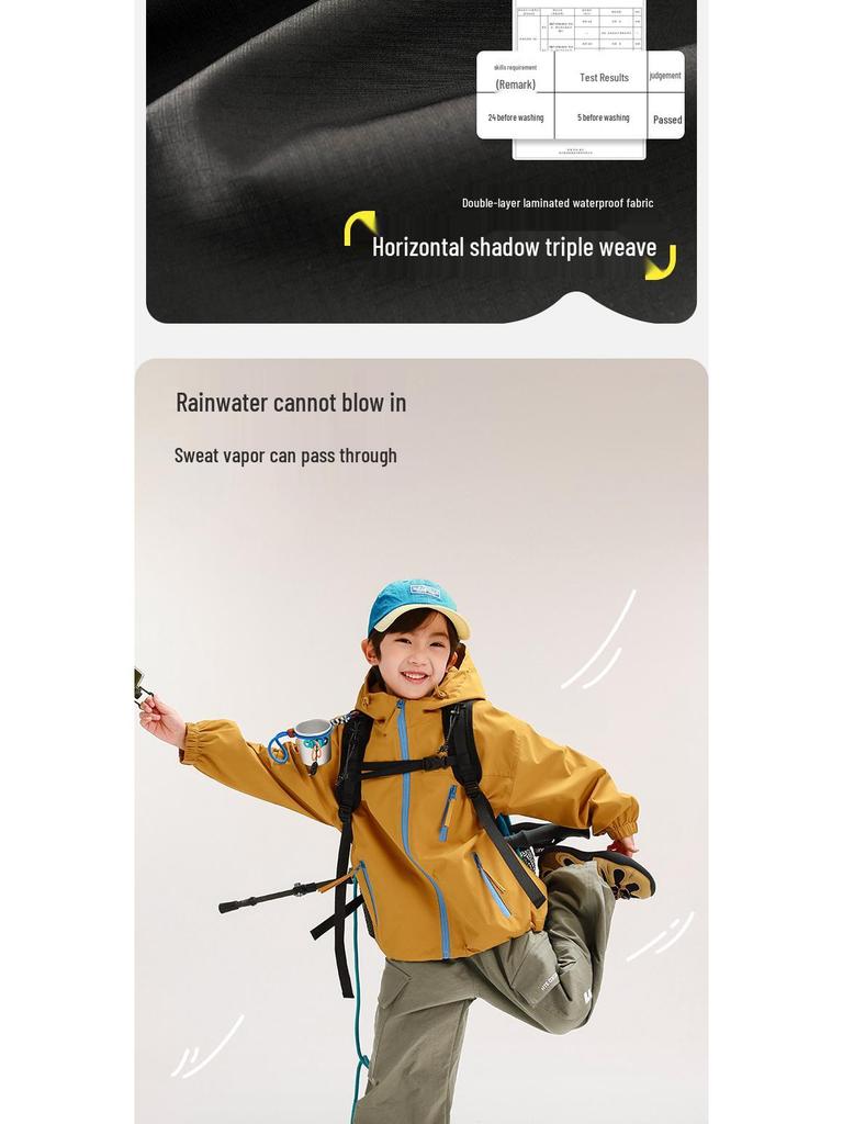 Boys' Autumn 2025 Windbreaker - Waterproof, Windproof Jacket for Kids