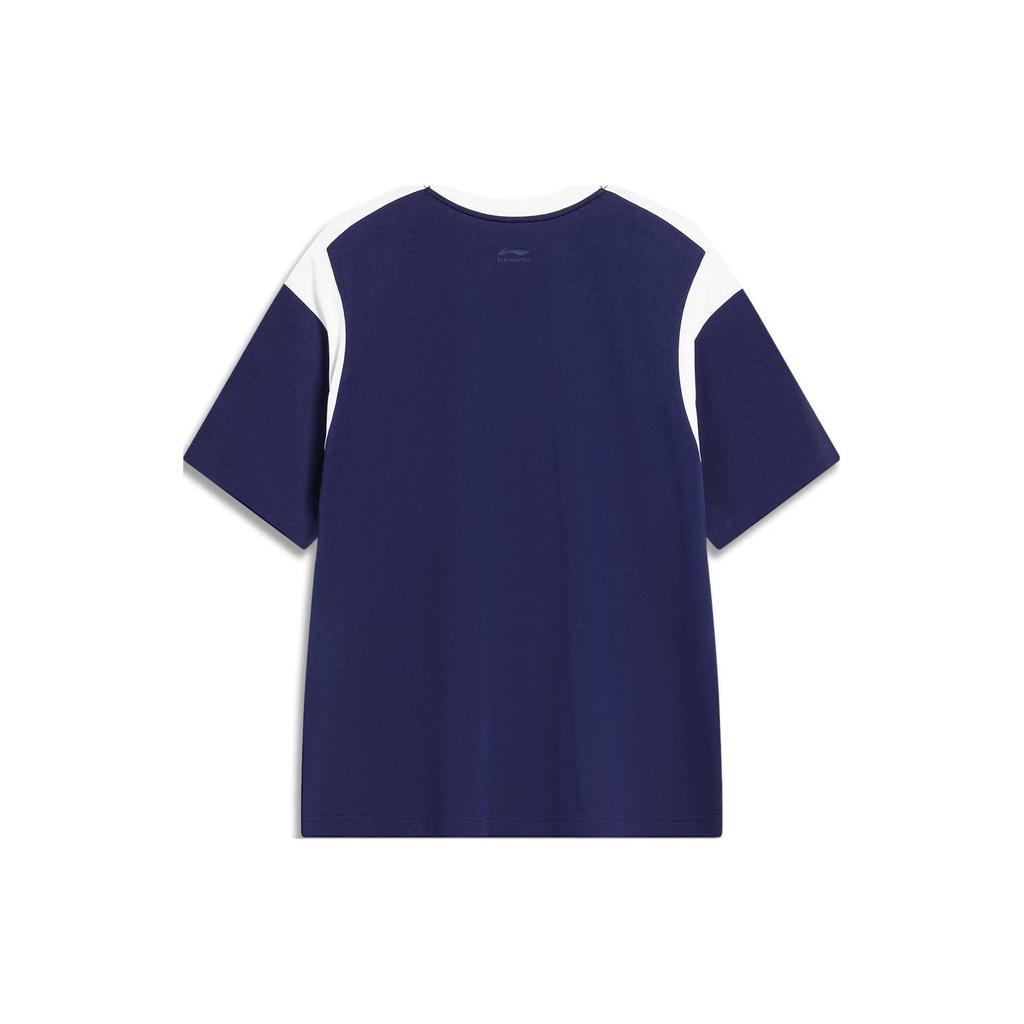 Li Ning Sports Fashion Collection T Shirt Unisex Dark Pea Blue AHST855-1