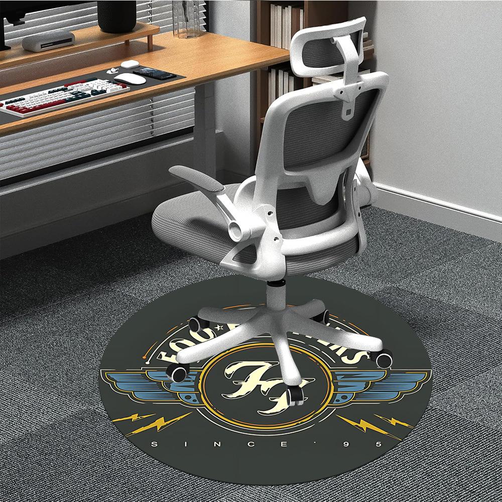 

1pc Foo Fighters Band Chair Carpet for Office Non Slip, Lightweight, Machine Washable Rug for Office Holiday Decor 80cm