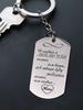 A Gift for My Wife—Stainless Steel Heart-Shaped Keyring Pendant Engraved with “Love You More Than Yesterday”