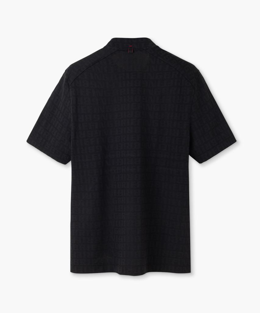Beulipinggolpeu Men'S Logo Jacquard Mock Neck_Black