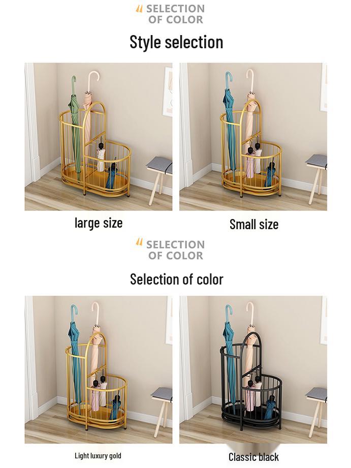 Elegant Wrought Iron Umbrella Stand for Entryway