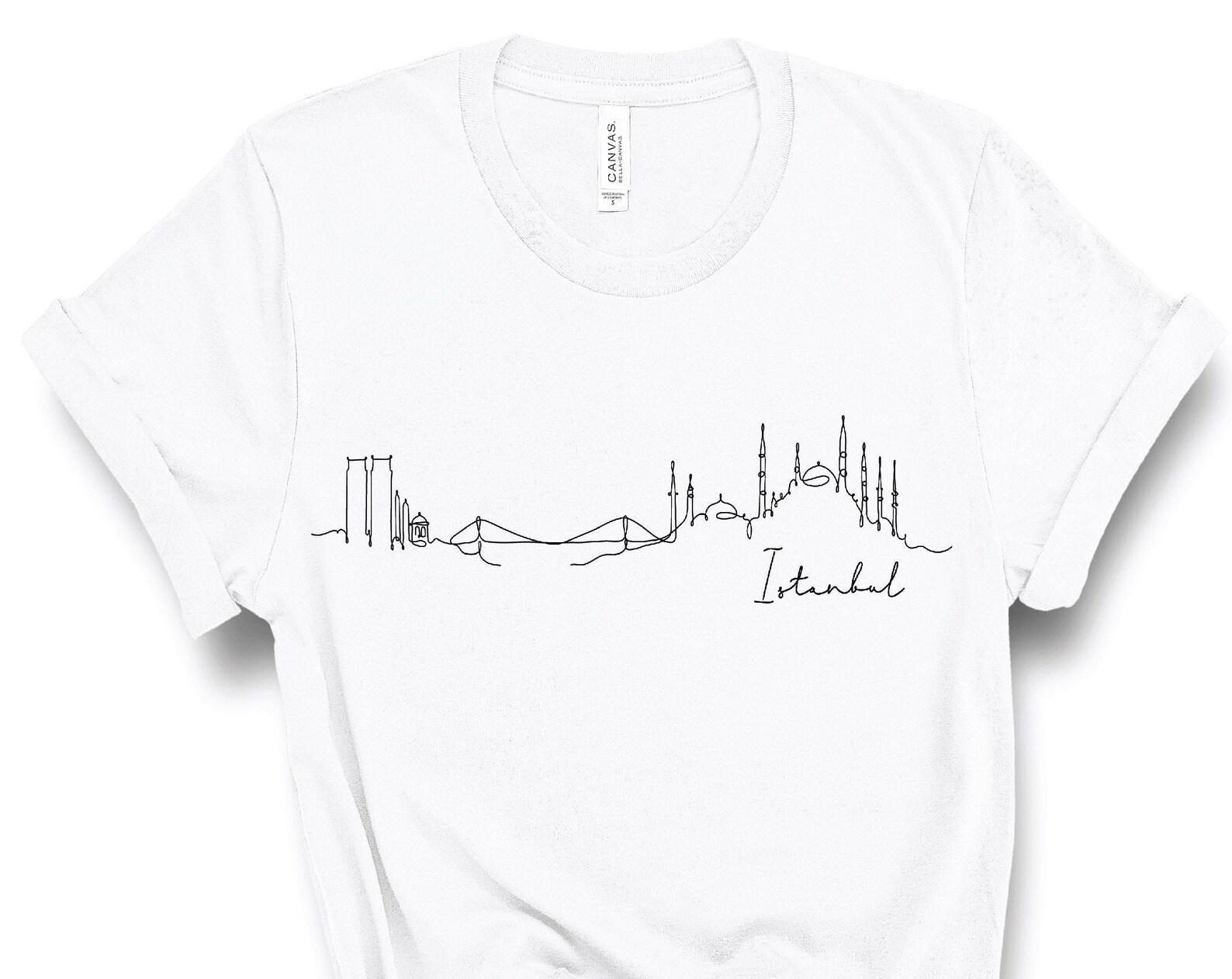 Istanbul Skyline, Istanbul Tee, Istanbul Tshirt, Istanbul T-shirt, Istanbul Shirt, Turkey Istanbul, Gift for Traveler, Wanderlust Tee, City M