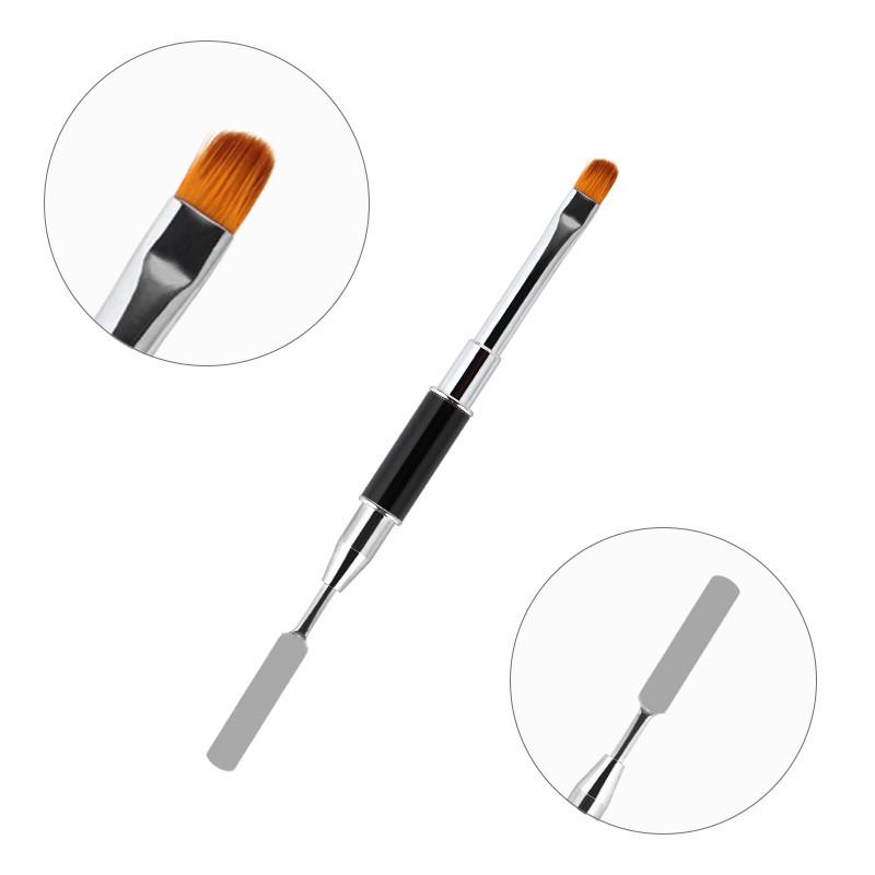 

Черная кисть для ногтей ROSALIND с ручкой, двусторонние насадки для ногтей, ручки-удлинители, кисть, инструменты для ногтей