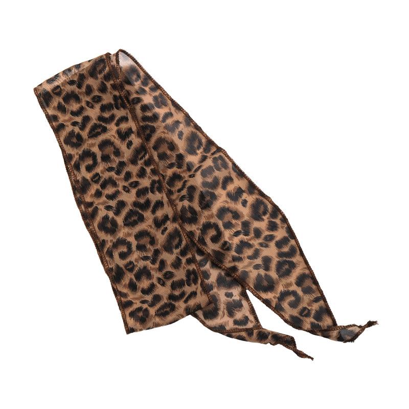 K-Style  Animal Print Polka Dot Scarf Belt Boho Hair Band TikTok Viral Spring Summer Satin Accessories Luxe Versatile Scarf