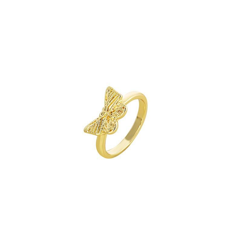 Japanese And Korean Creative Cartoon Open Ring Natal Rabbit Ring Love Like Butterfly Snake High Sense Ring