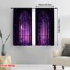 2D flat printing 2pcs Curtains Starry Sky Pattern Durable Polyester  Without Electricity Versatile Applies to Home Daily Decor