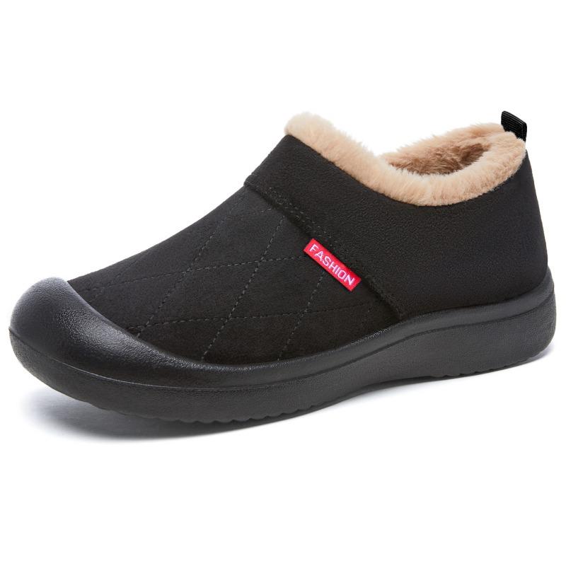 Women's Shoes, Cotton Shoes with Fleece, One-foot Shoes, Soft-soled Short Boots, Cotton Boots