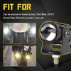 2Pcs Motorcycle Headlight Universal LED Headlamp Projector Lens Dual Spotlight