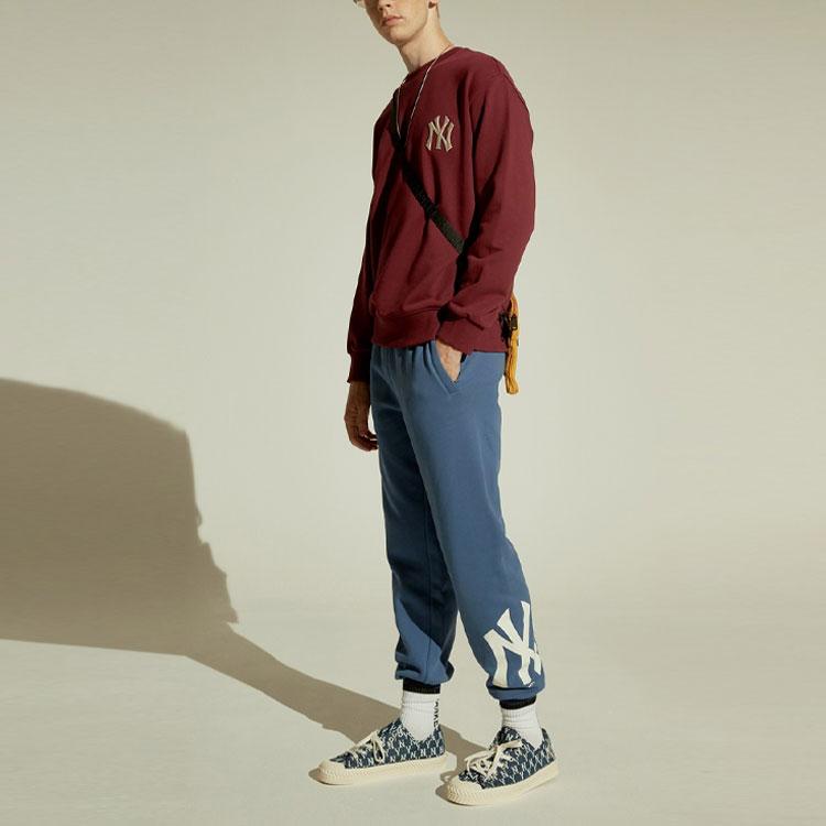 New MLB Old Flower Sweatshirts Unisex Dark Purple 31MTM1041-50E