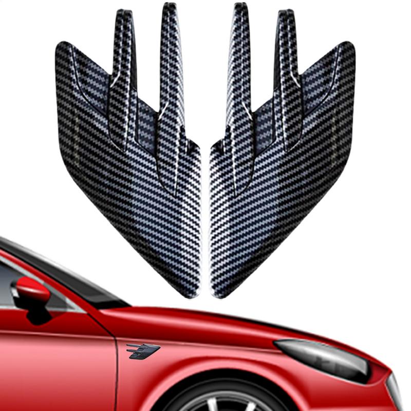 For General Car Shark Gills Car Hood Stylish Simulation Cover Trim Strong Adhesive Simulated Ventilation Cover Outlet Trim