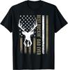 Best Buckin_ Dad Ever Deer Hunting Fathers Day American Flag Gift Unisex T-Shirt